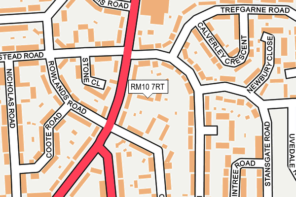 RM10 7RT map - OS OpenMap – Local (Ordnance Survey)