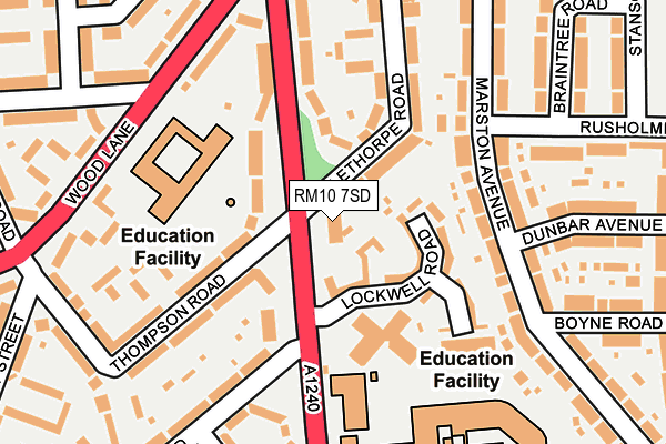 RM10 7SD map - OS OpenMap – Local (Ordnance Survey)