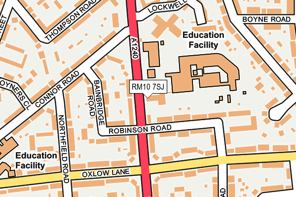 RM10 7SJ map - OS OpenMap – Local (Ordnance Survey)