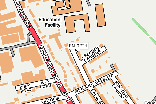 RM10 7TH map - OS OpenMap – Local (Ordnance Survey)