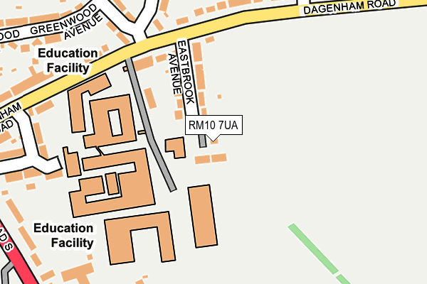 RM10 7UA map - OS OpenMap – Local (Ordnance Survey)