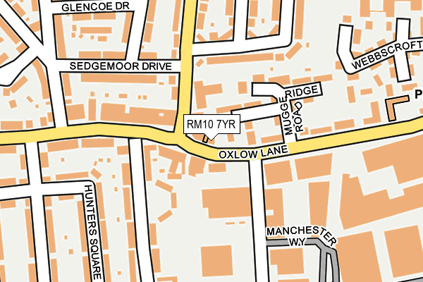 RM10 7YR map - OS OpenMap – Local (Ordnance Survey)