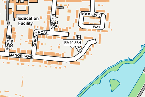 RM10 8BH map - OS OpenMap – Local (Ordnance Survey)