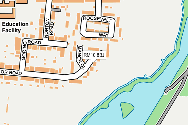RM10 8BJ map - OS OpenMap – Local (Ordnance Survey)