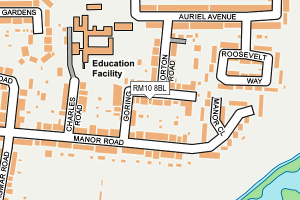 RM10 8BL map - OS OpenMap – Local (Ordnance Survey)