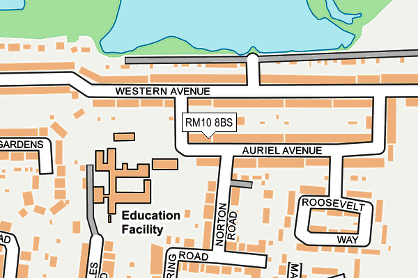 RM10 8BS map - OS OpenMap – Local (Ordnance Survey)