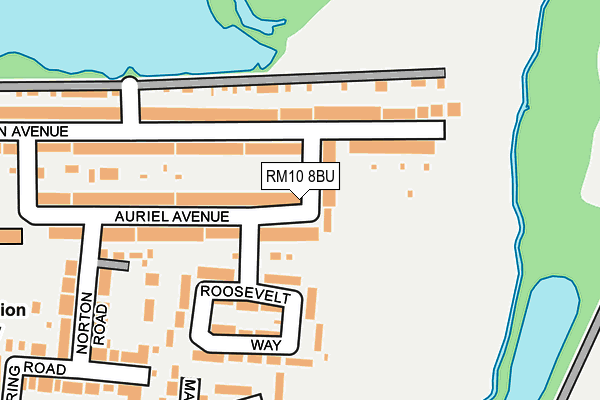 RM10 8BU map - OS OpenMap – Local (Ordnance Survey)