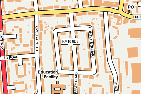 RM10 8DB map - OS OpenMap – Local (Ordnance Survey)