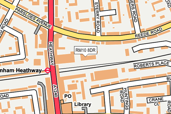 RM10 8DR map - OS OpenMap – Local (Ordnance Survey)