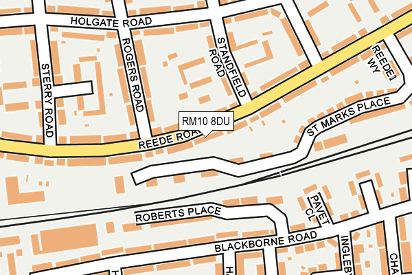 RM10 8DU map - OS OpenMap – Local (Ordnance Survey)