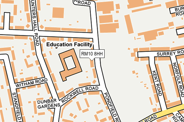 RM10 8HH map - OS OpenMap – Local (Ordnance Survey)