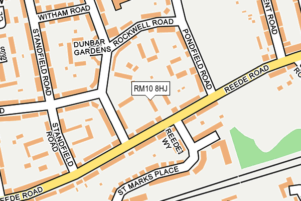 RM10 8HJ map - OS OpenMap – Local (Ordnance Survey)