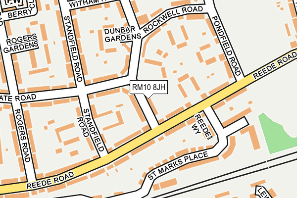 RM10 8JH map - OS OpenMap – Local (Ordnance Survey)