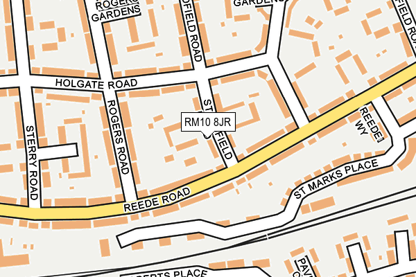 RM10 8JR map - OS OpenMap – Local (Ordnance Survey)