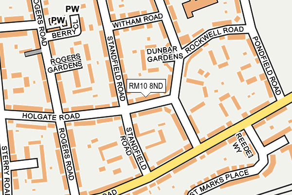 RM10 8ND map - OS OpenMap – Local (Ordnance Survey)