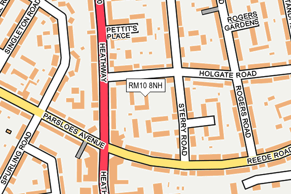 RM10 8NH map - OS OpenMap – Local (Ordnance Survey)