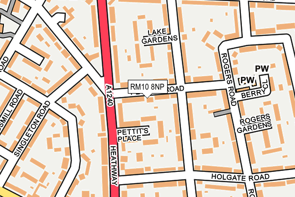 RM10 8NP map - OS OpenMap – Local (Ordnance Survey)