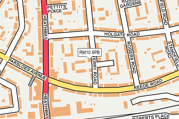 RM10 8PB map - OS OpenMap – Local (Ordnance Survey)