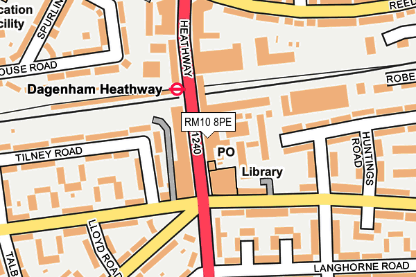 RM10 8PE map - OS OpenMap – Local (Ordnance Survey)