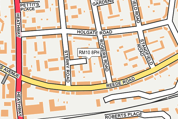 RM10 8PH map - OS OpenMap – Local (Ordnance Survey)