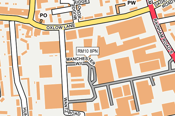 RM10 8PN map - OS OpenMap – Local (Ordnance Survey)