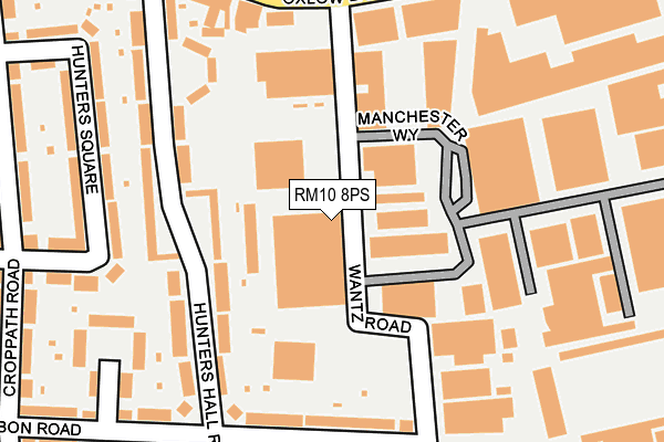 RM10 8PS map - OS OpenMap – Local (Ordnance Survey)