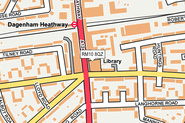 RM10 8QZ map - OS OpenMap – Local (Ordnance Survey)