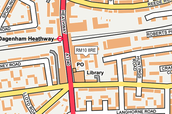 RM10 8RE map - OS OpenMap – Local (Ordnance Survey)