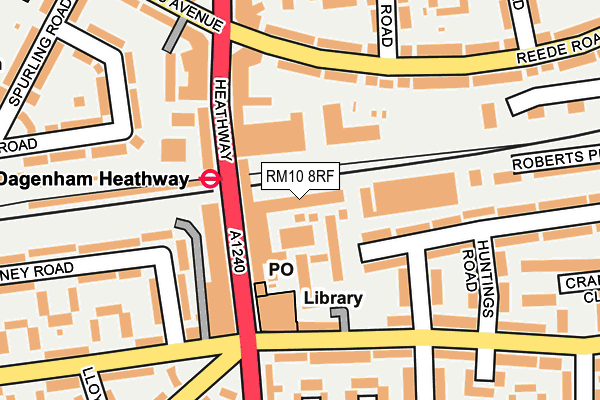 RM10 8RF map - OS OpenMap – Local (Ordnance Survey)