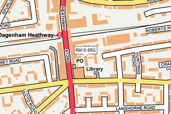 RM10 8RG map - OS OpenMap – Local (Ordnance Survey)