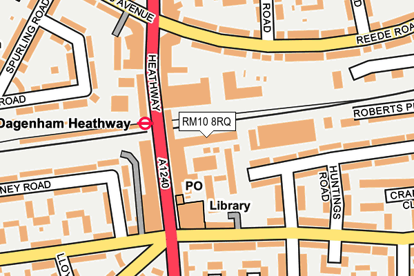 RM10 8RQ map - OS OpenMap – Local (Ordnance Survey)