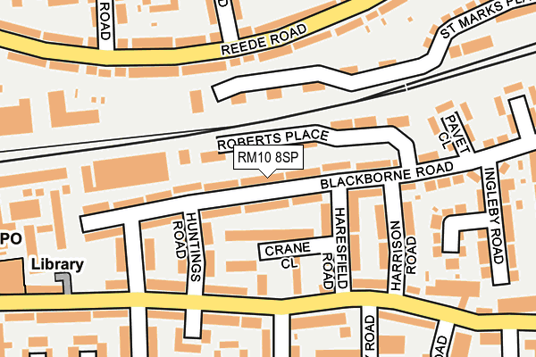 RM10 8SP map - OS OpenMap – Local (Ordnance Survey)