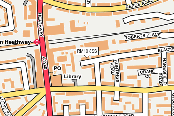 RM10 8SS map - OS OpenMap – Local (Ordnance Survey)