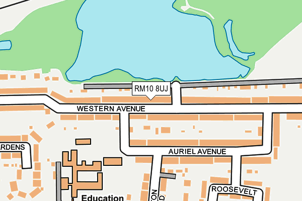 RM10 8UJ map - OS OpenMap – Local (Ordnance Survey)