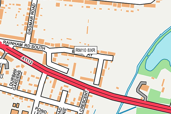 RM10 8XR map - OS OpenMap – Local (Ordnance Survey)