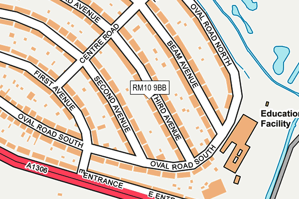 RM10 9BB map - OS OpenMap – Local (Ordnance Survey)