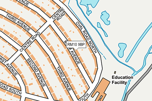 RM10 9BP map - OS OpenMap – Local (Ordnance Survey)