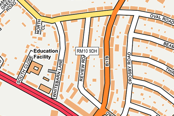 RM10 9DH map - OS OpenMap – Local (Ordnance Survey)