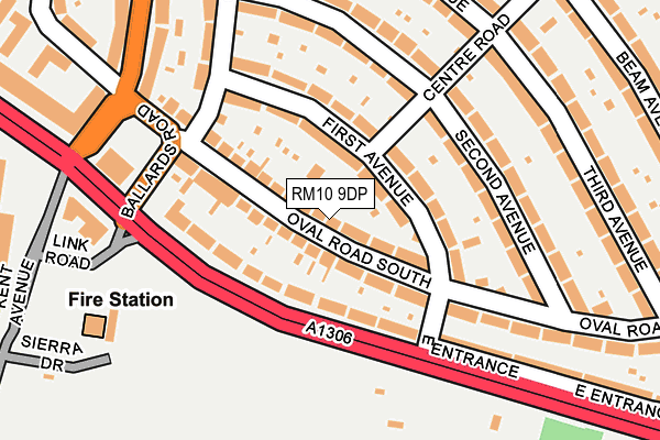 RM10 9DP map - OS OpenMap – Local (Ordnance Survey)