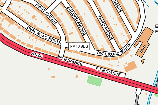 RM10 9DS map - OS OpenMap – Local (Ordnance Survey)