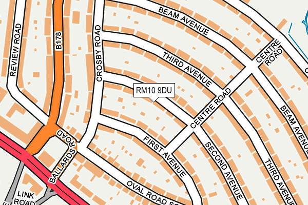 RM10 9DU map - OS OpenMap – Local (Ordnance Survey)