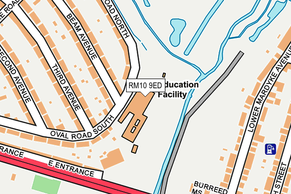 RM10 9ED map - OS OpenMap – Local (Ordnance Survey)