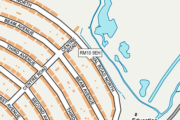 RM10 9EH map - OS OpenMap – Local (Ordnance Survey)
