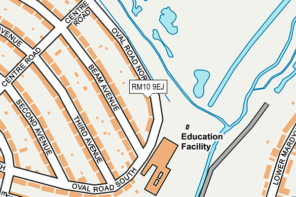 RM10 9EJ map - OS OpenMap – Local (Ordnance Survey)