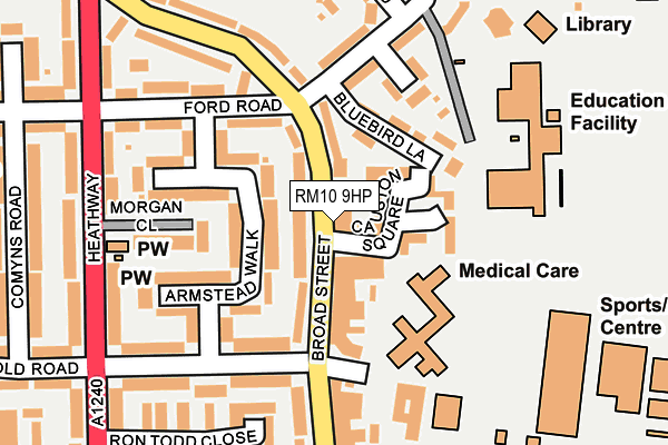 RM10 9HP map - OS OpenMap – Local (Ordnance Survey)