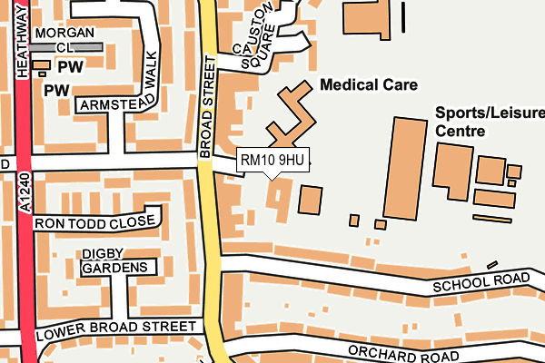 RM10 9HU map - OS OpenMap – Local (Ordnance Survey)