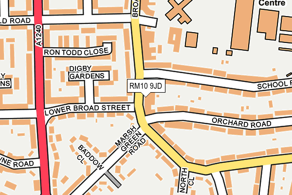 RM10 9JD map - OS OpenMap – Local (Ordnance Survey)