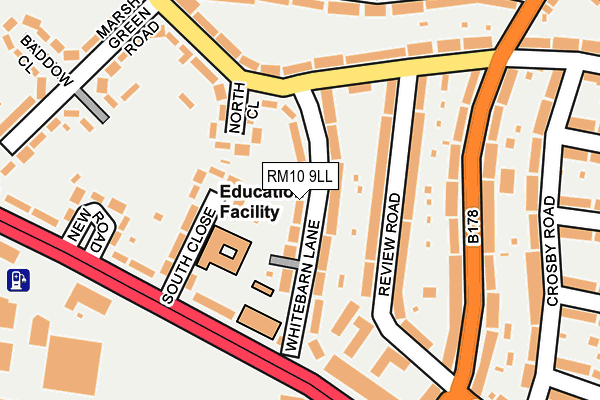 RM10 9LL map - OS OpenMap – Local (Ordnance Survey)