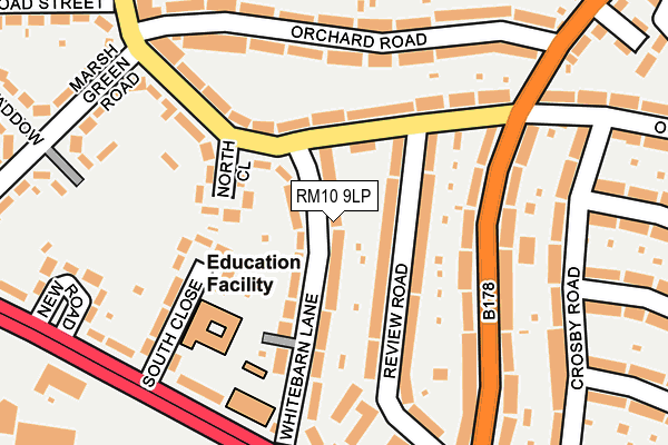 RM10 9LP map - OS OpenMap – Local (Ordnance Survey)