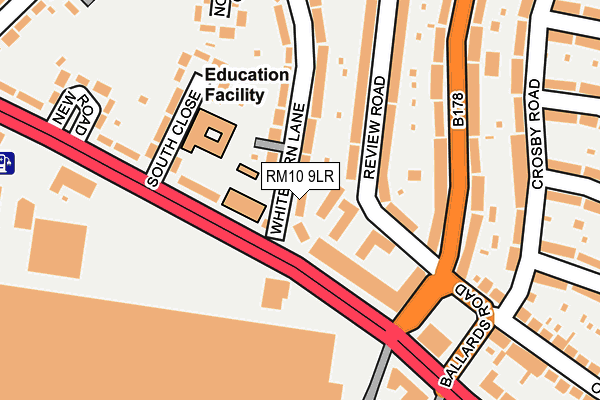RM10 9LR map - OS OpenMap – Local (Ordnance Survey)